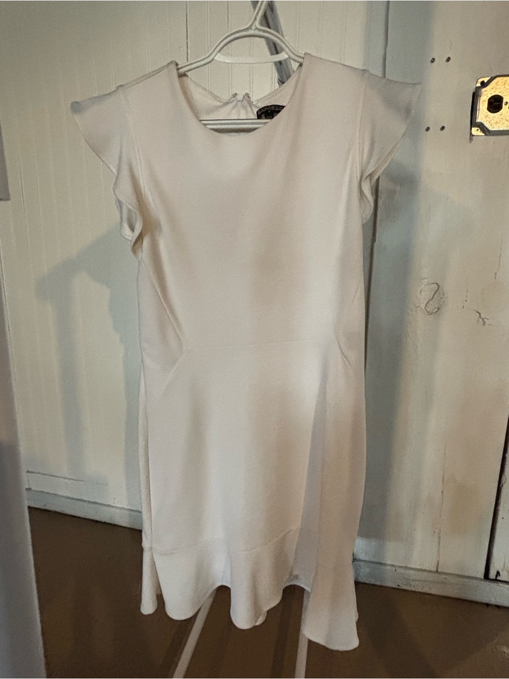 Express white Midi Fit-and-Flare Dress